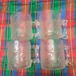 McDonald's Flintstones Glass Mug  c1993 Collectible .